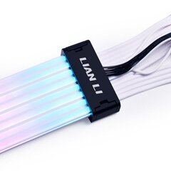 Lian Li Strimer Plus V2 Prailginimo kabelis 16 kontaktų 12VHPWR iki 3x8 kontaktų, skirtas RTX 40 serijai, 108 LED цена и информация | Охлаждающие подставки и другие принадлежности | pigu.lt