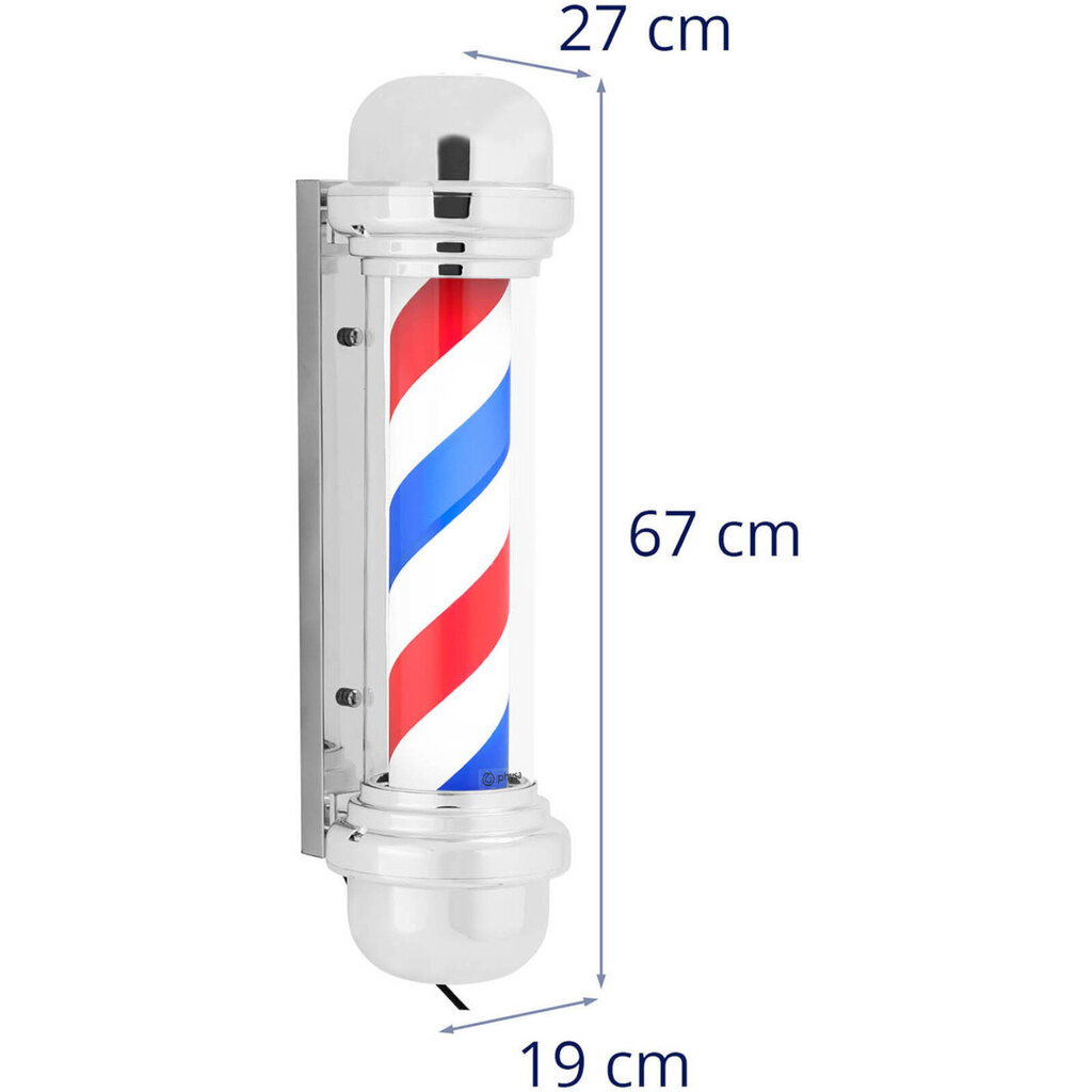 Šviečiantis kirpėjo stulpas, 38 cm, sidabrinis kaina ir informacija | Baldai grožio salonams | pigu.lt