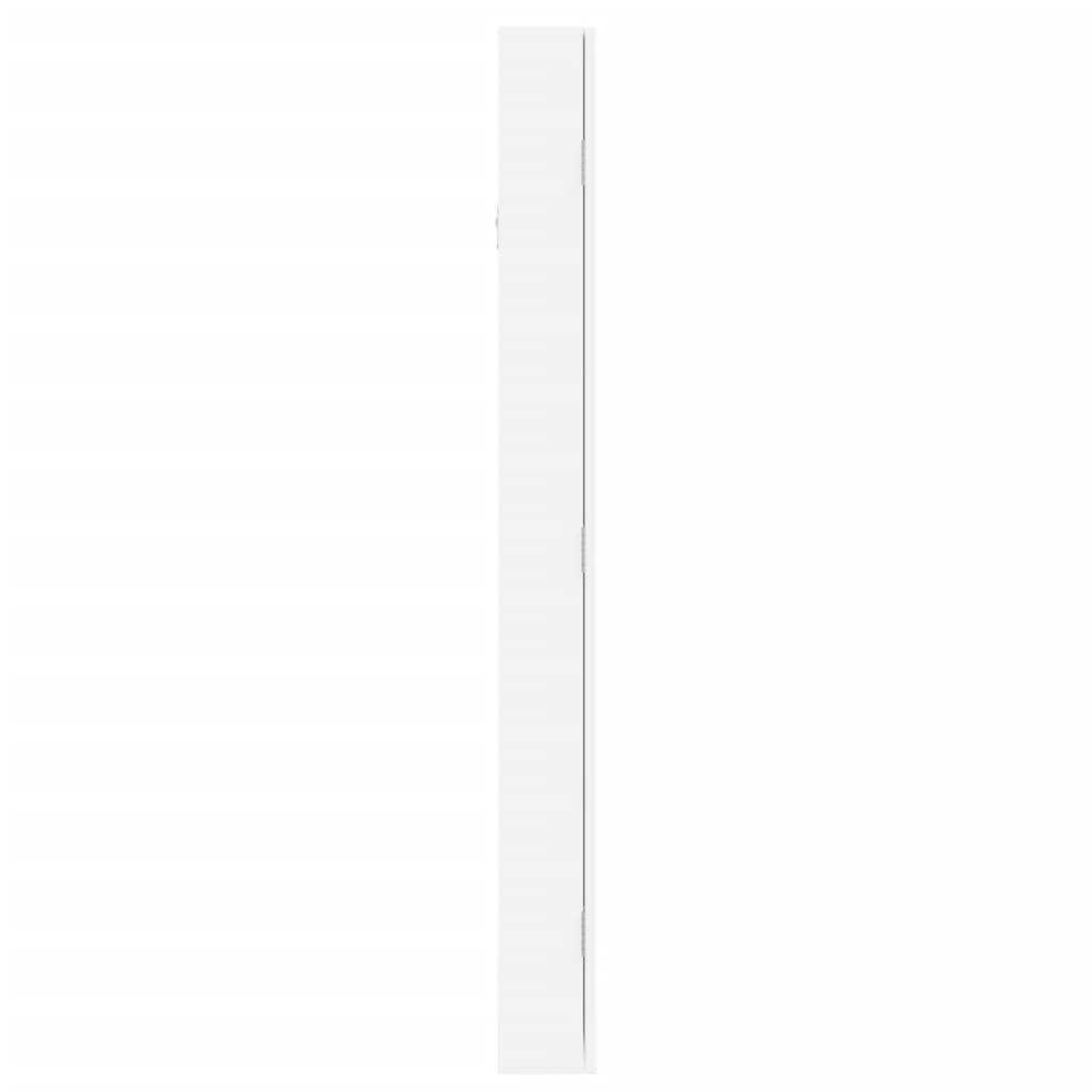 Veidrodinė papuošalų spintelė vidaXL, 37.5x10x106 cm, balta kaina ir informacija | Veidrodžiai | pigu.lt
