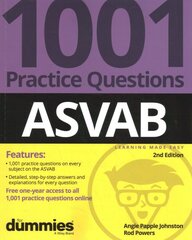 ASVAB: 1001 Practice Questions For Dummies (plus Online Practice) 2nd edition цена и информация | Книги по социальным наукам | pigu.lt