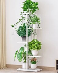 Подставка для цветов Ficus 43x22x98cm белый цена и информация | Полки | pigu.lt