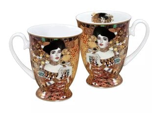 2 puodelių rinkinys širdelės formos dėžutėje Gustav Klimt, Portrait of Adele Bloch-Bauer, 280 ml kaina ir informacija | Originalūs puodeliai | pigu.lt