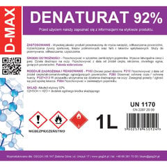 Denatūruotas alkoholis denatūruotas D-MAX 1L 10068171 kaina ir informacija | Valikliai | pigu.lt