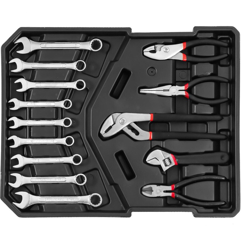 Rankinių įrankių rinkinys lagamine ant ratukų MSW 10151851, 413 vnt. kaina ir informacija | Mechaniniai įrankiai | pigu.lt