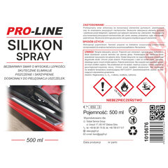 Silikono tepalo purškiklis PRO-LINE tarpiklių priežiūrai 500ml 10106761 kaina ir informacija | Mechaniniai įrankiai | pigu.lt