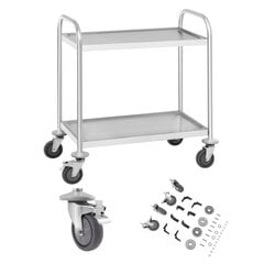 Maitinimo vežimėlis, su 2 lentynomis цена и информация | Кухонная утварь | pigu.lt