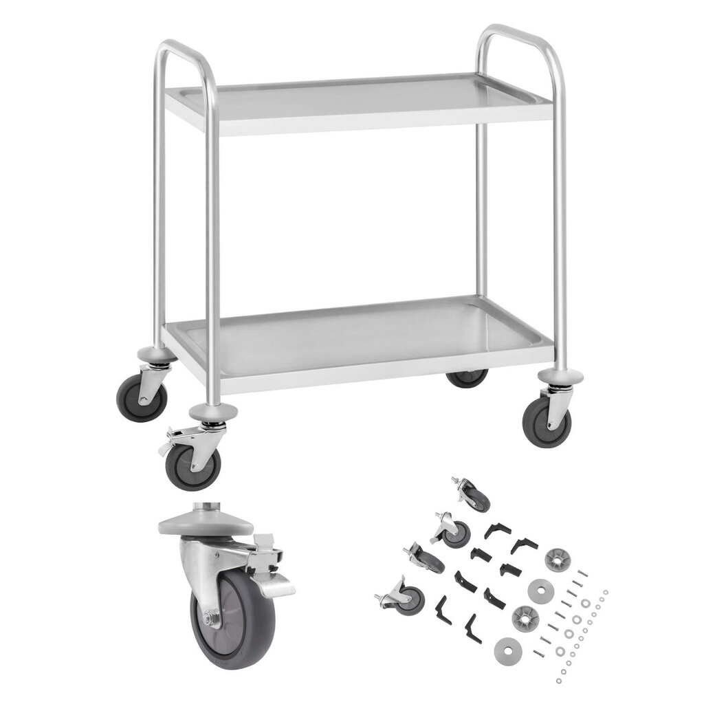 Maitinimo vežimėlis, su 2 lentynomis kaina ir informacija | Virtuvės įrankiai | pigu.lt