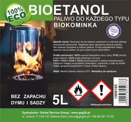 Bioalkoholis bioetanolis BIO kuras biožidiniui 5L 10091951 kaina ir informacija | Mechaniniai įrankiai | pigu.lt