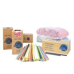 PaperStraws šiaudelių rinkinys, 500 vnt. цена и информация | Кухонная утварь | pigu.lt