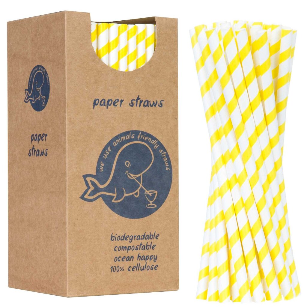 PaperStraws šiaudelių rinkinys, 160 vnt. kaina ir informacija | Virtuvės įrankiai | pigu.lt