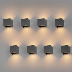 Светодиодный настенный светильник K Bright, 8 шт., 9Вт, серый цена и информация | Настенные светильники | pigu.lt