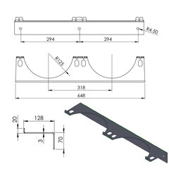 Sieninis laikiklis 2 dujų balionams maks. 250 mm PRO-LINE cilindrai 10134401 kaina ir informacija | Mechaniniai įrankiai | pigu.lt