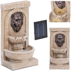 Sodo sieninis saulės fontanas su LED apšvietimu liūto galvute Hillvert 10090518, 1 vnt. kaina ir informacija | Sodo dekoracijos | pigu.lt