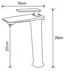 Mexen Purus смеситель для раковины высокий, белый/золотой цена и информация | Смесители | pigu.lt