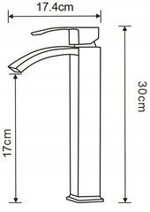 Mexen Libra высокий смеситель для раковины, хром цена и информация | Смесители | pigu.lt