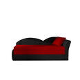 Sofa - lova NORE Aga, raudona/juoda