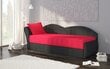 Sofa - lova NORE Aga, raudona/juoda kaina ir informacija | Sofos | pigu.lt