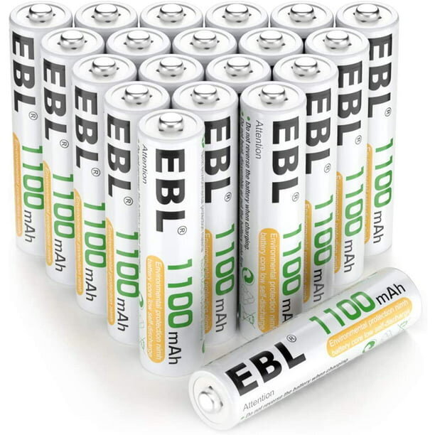 Įkraunamos baterijos, EBL, AAA, Ni-MH, 1100 mAh, 20 vnt. цена и информация | Elementai | pigu.lt