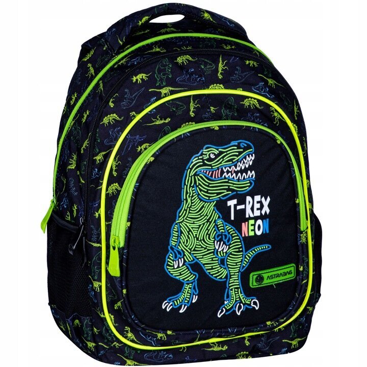 Mokyklinė kuprinė AstraBag AB330 T-Rex Neon 502023064, 20 l, 39x28x15 cm kaina ir informacija | Kuprinės mokyklai, sportiniai maišeliai | pigu.lt