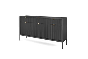 Komoda AKL Furniture Nova Sands KSZ154, juoda kaina ir informacija | Komodos | pigu.lt