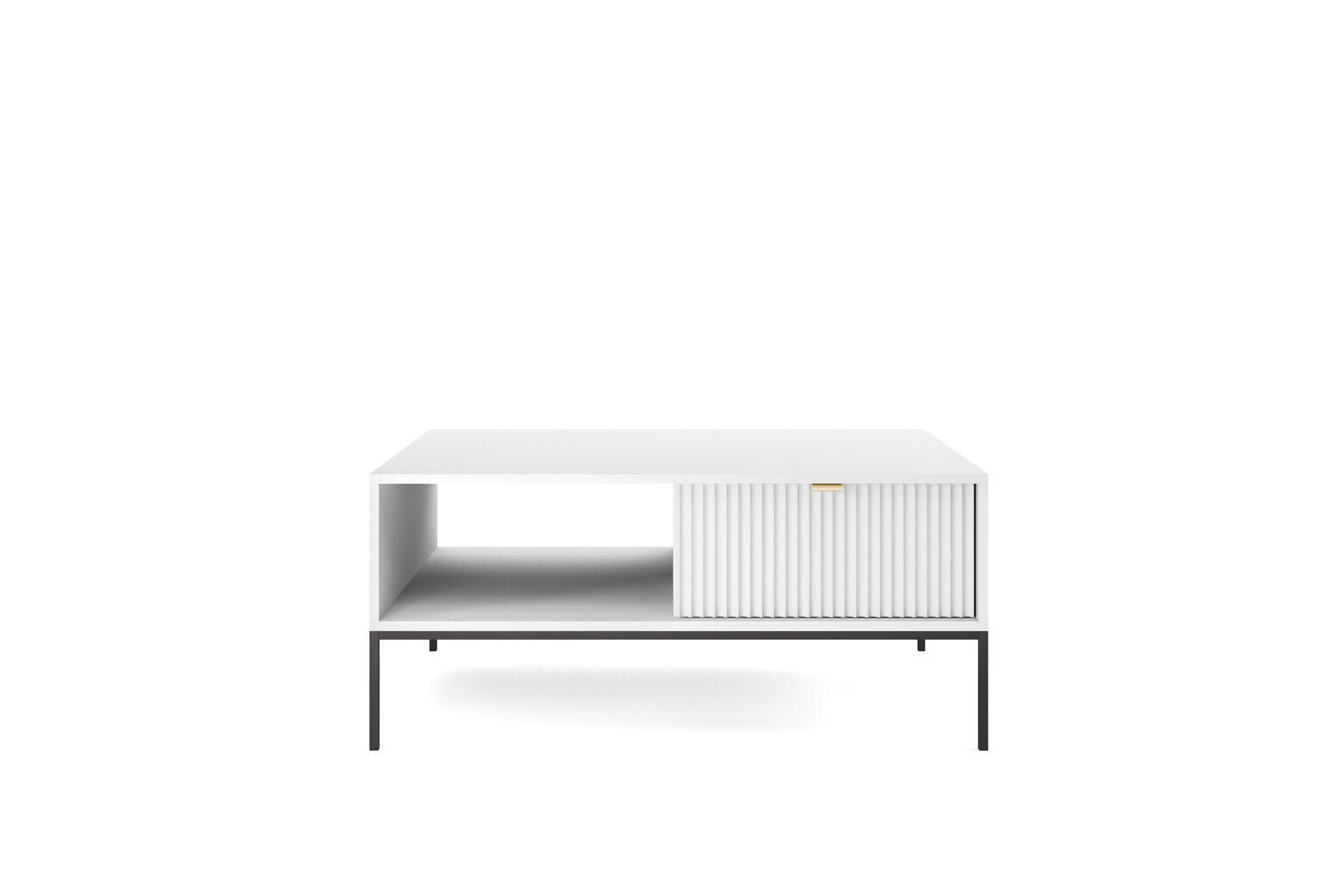 Kavos staliukas AKL Furniture Nova Sands L104, baltas kaina ir informacija | Kavos staliukai | pigu.lt