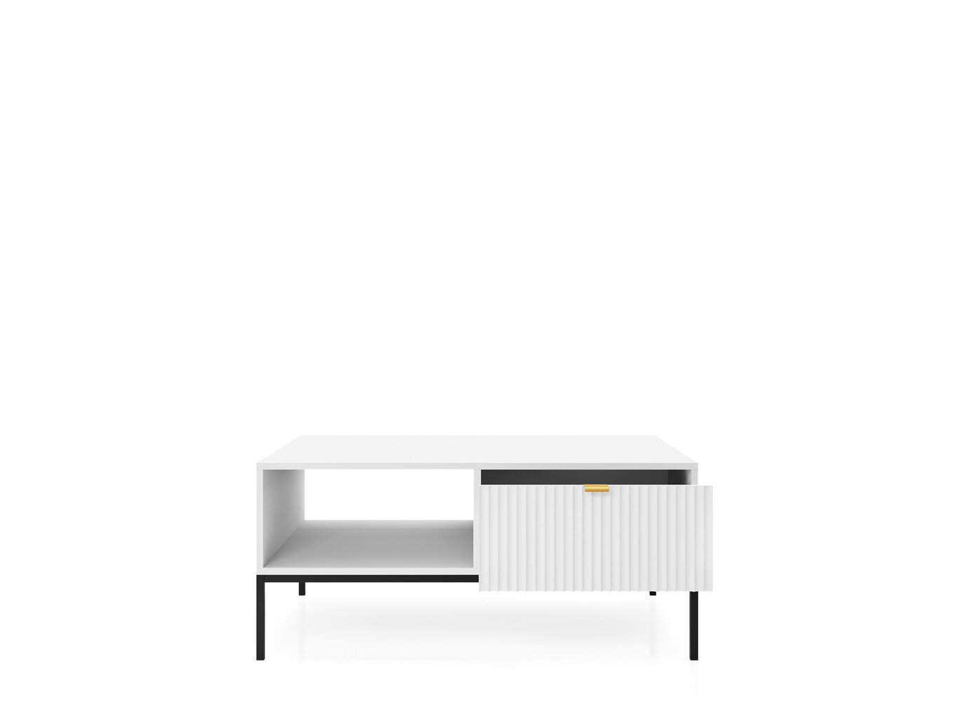 Kavos staliukas AKL Furniture Nova Sands L104, baltas kaina ir informacija | Kavos staliukai | pigu.lt