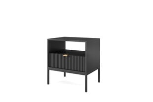 Spintelė prie lovos AKL Furniture Nova Sands S54, juoda kaina ir informacija | Spintelės prie lovos | pigu.lt