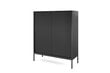 Komoda AKL Furniture Nova Sands K104, juoda kaina ir informacija | Komodos | pigu.lt