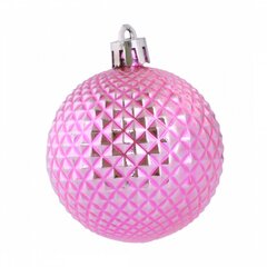 Набор новогодних шаров eCarla, 12 шт., розовый цвет, Ø6 см цена и информация | Ёлочные игрушки, верхушки | pigu.lt