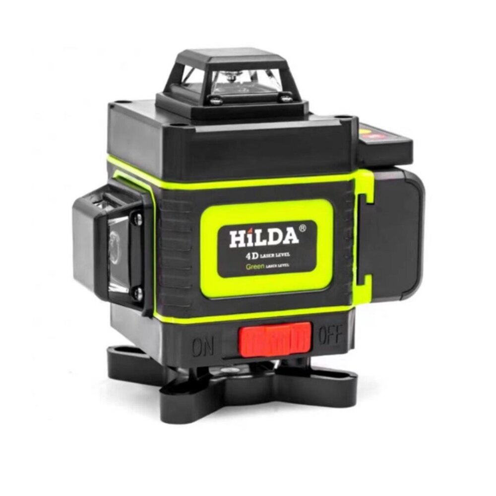 Linijinis lazerinis nivelyras Hilda 4D su 3m trikoju kaina ir informacija | Mechaniniai įrankiai | pigu.lt