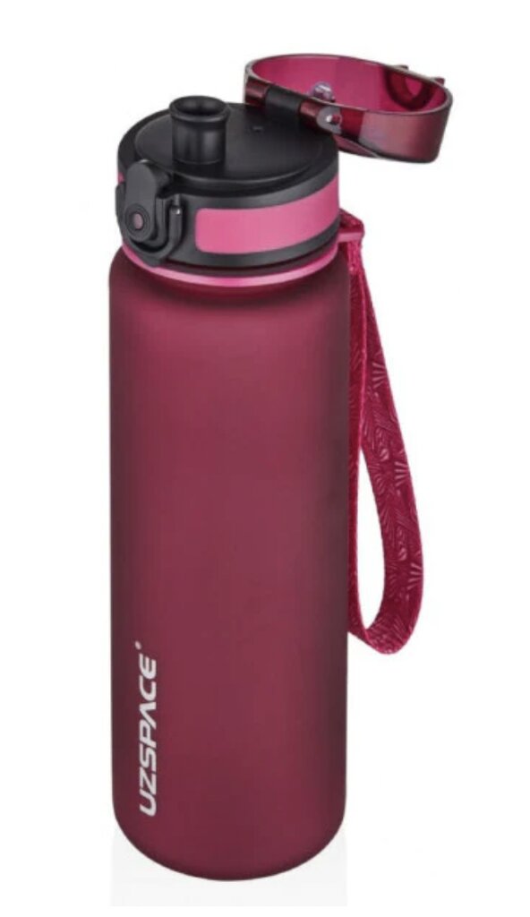 Gertuvė UZSPACE TRITAN 500 ml, plastikas be BPA - 3026-PURPLISH-RED - Bordo kaina ir informacija | Gertuvės | pigu.lt