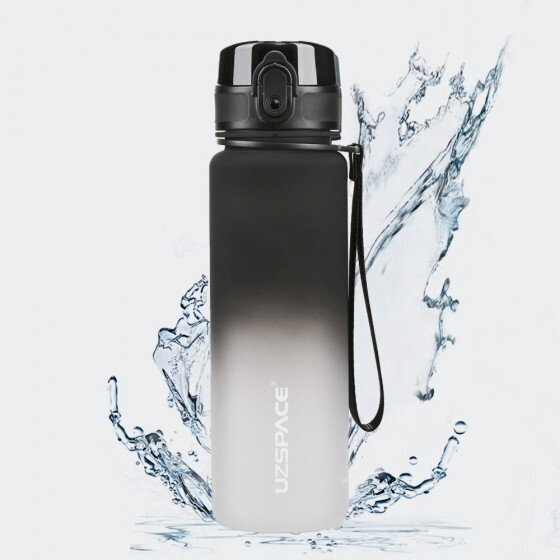 Gertuvė UZSPACE TRITAN 500 ml, plastikas be BPA - 3026-BLACK-WHITE цена и информация | Gertuvės | pigu.lt