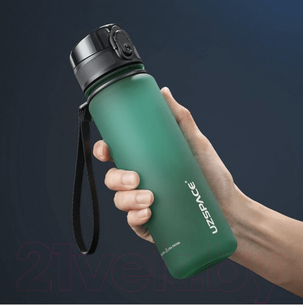 Gertuvė UZSPACE TRITAN 500 ml, plastikas be BPA - 3026-BRIGHT-GREEN - Žalia kaina ir informacija | Gertuvės | pigu.lt