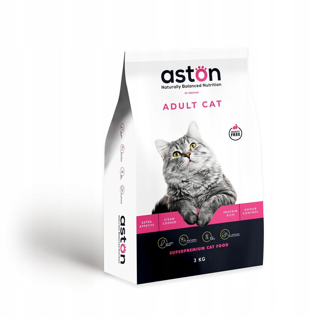 Aston Supreme Adult Cat su mėsa, 3kg цена и информация | Sausas maistas katėms | pigu.lt