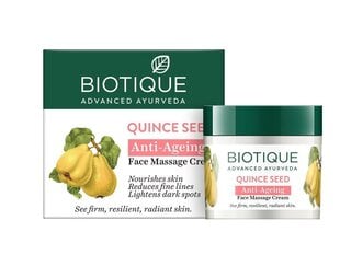 Veido masažinis kremas Biotique Quince Seed Anti-Ageing, 50 g цена и информация | Кремы для лица | pigu.lt