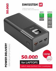 Swissten Power Line Power Bank Ārējas Uzlādes Baterija 50 000 mAh | 100W цена и информация | Зарядные устройства Power bank | pigu.lt