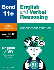 Bond 11plus: Bond 11plus CEM English & Verbal Reasoning Assessment Papers 10-11 Years 1 kaina ir informacija | Knygos paaugliams ir jaunimui | pigu.lt