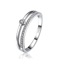 Sidabrinis žiedas su cirkoniu moterims R0303 kaina ir informacija | Žiedai | pigu.lt
