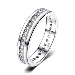 Sidabrinis žiedas su cirkoniu moterims R0097 kaina ir informacija | Žiedai | pigu.lt