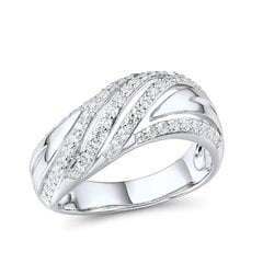 Sidabrinis žiedas su cirkoniu moterims R0118 kaina ir informacija | Žiedai | pigu.lt