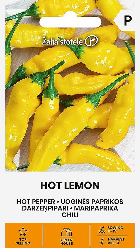 Uoginės paprikos Hot Lemon Žalia stotelė цена и информация | Daržovių, uogų sėklos | pigu.lt