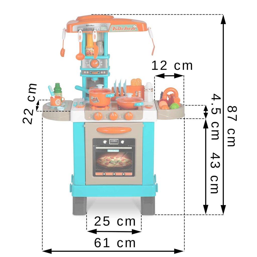 Žaislinė virtuvė, mėlyna kaina ir informacija | Žaislai mergaitėms | pigu.lt