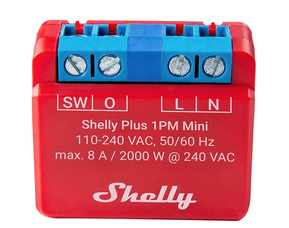 Išmanioji Wi-Fi Bluetooth relė Shelly PLUS 1PM Mini цена и информация | Apsaugos sistemos, valdikliai | pigu.lt