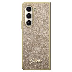 Guess GUHCZFD5HGGSHD F946 Z Fold5 złoty|gold hardcase Glitter Script цена и информация | Чехлы для телефонов | pigu.lt