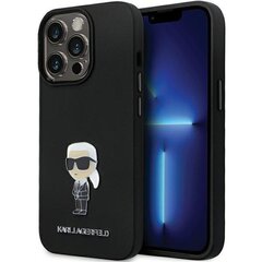 Karl Lagerfeld KLHCP13LSMHKNPK iPhone 13 Pro | 13 6.1" czarny|black Silicone Ikonik Metal Pin цена и информация | Чехлы для телефонов | pigu.lt