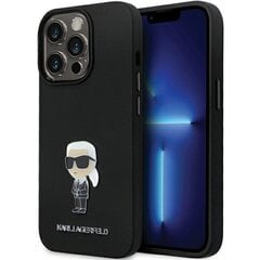 Karl Lagerfeld KLHCP13XSMHKNPK iPhone 13 Pro Max 6,7" czarny|black Silicone Ikonik Metal Pin цена и информация | Чехлы для телефонов | pigu.lt