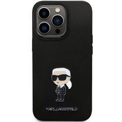 Karl Lagerfeld KLHCP14XSMHKNPK iPhone 14 Pro Max 6.7" czarny|black Silicone Ikonik Metal Pin цена и информация | Чехлы для телефонов | pigu.lt