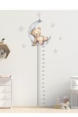 Измеритель роста для детской комнаты Мой рост - наклейка на стену с медведем цена и информация | Интерьерные наклейки | pigu.lt