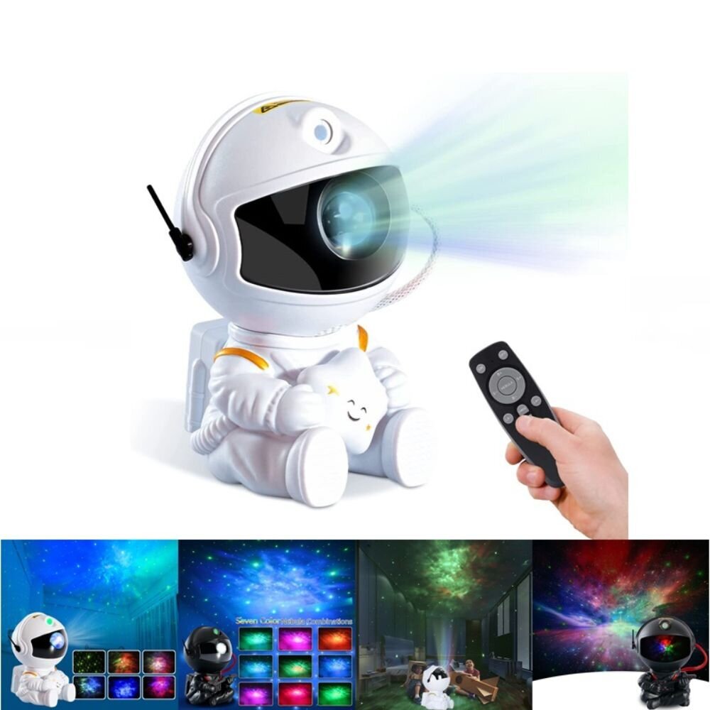3D LED šviesos efektų projektorius Astronautas kaina ir informacija | Dekoracijos šventėms | pigu.lt