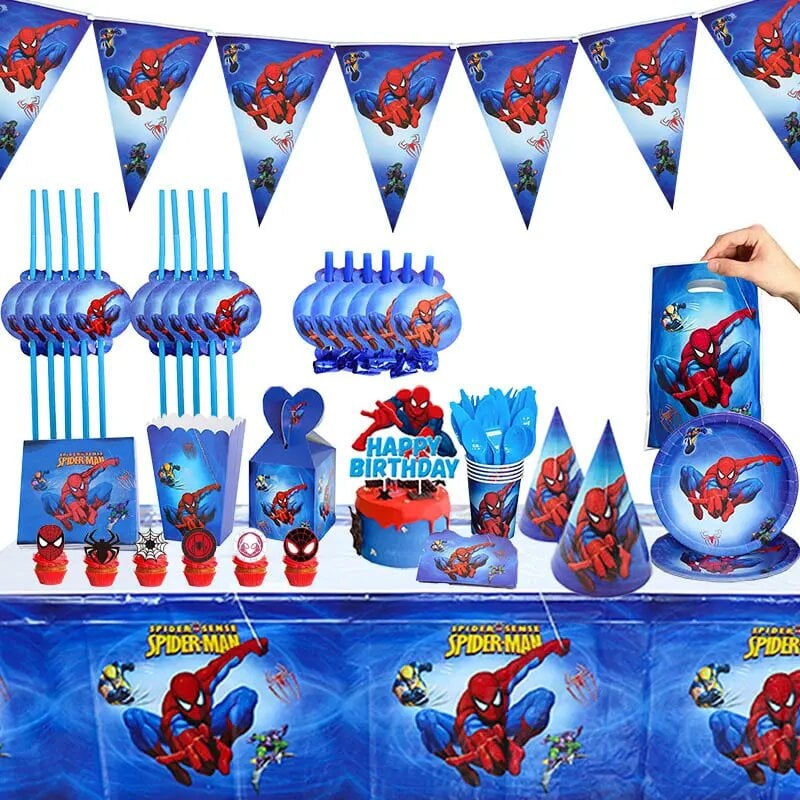 Vienkartinės popierinės servetėlės Žmogus voras Spiderman, 20 vnt. цена и информация | Vienkartiniai indai šventėms | pigu.lt